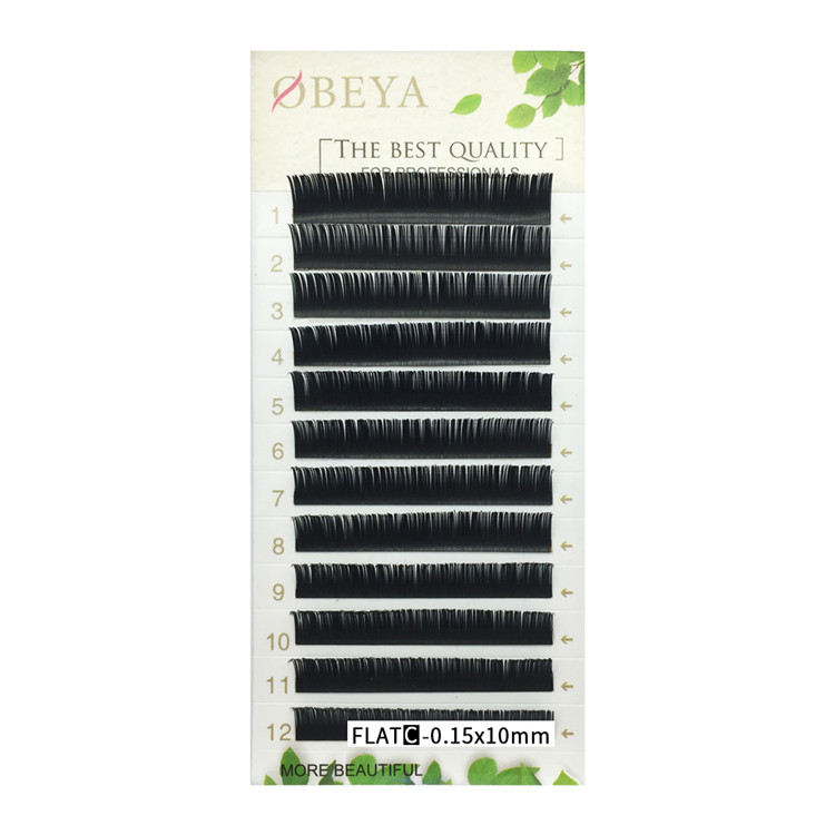 Ellipse Flat Eyelashes Extensions Supplier Factory Price Eyelashes Y13